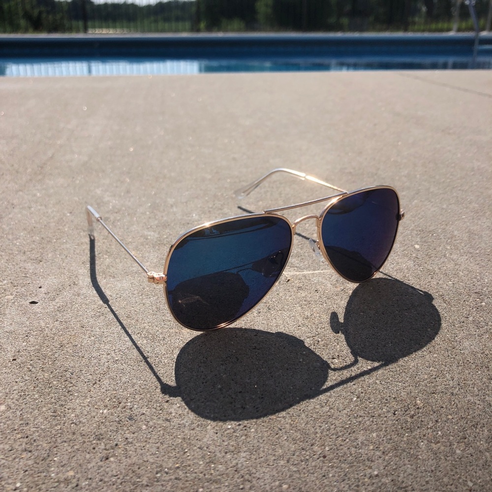 Unisex Polarized Metal Aviator Sunglasses 58mm